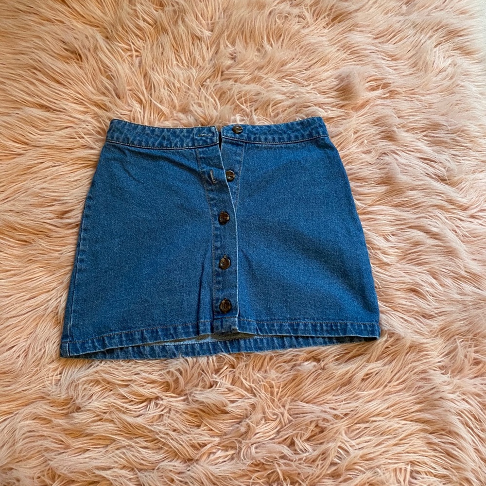 Forever 21 button up jeans skirt